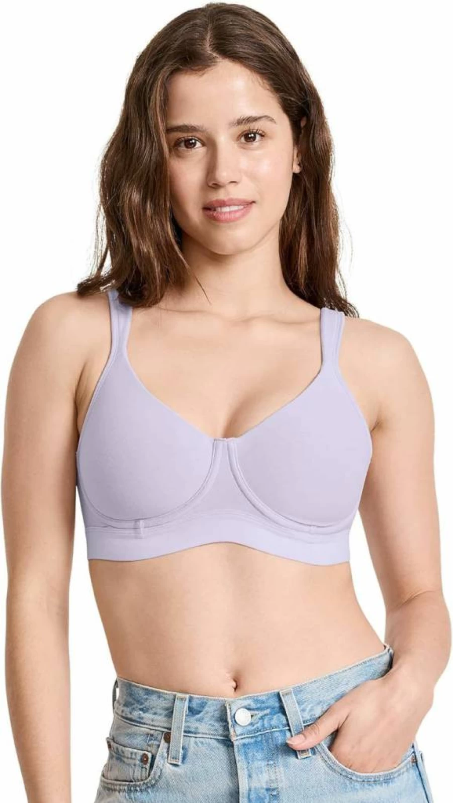 Jockey Women's Wireless Full Coverage Bra - Cooling Cotton Blend Molded Cup Comfort Bra