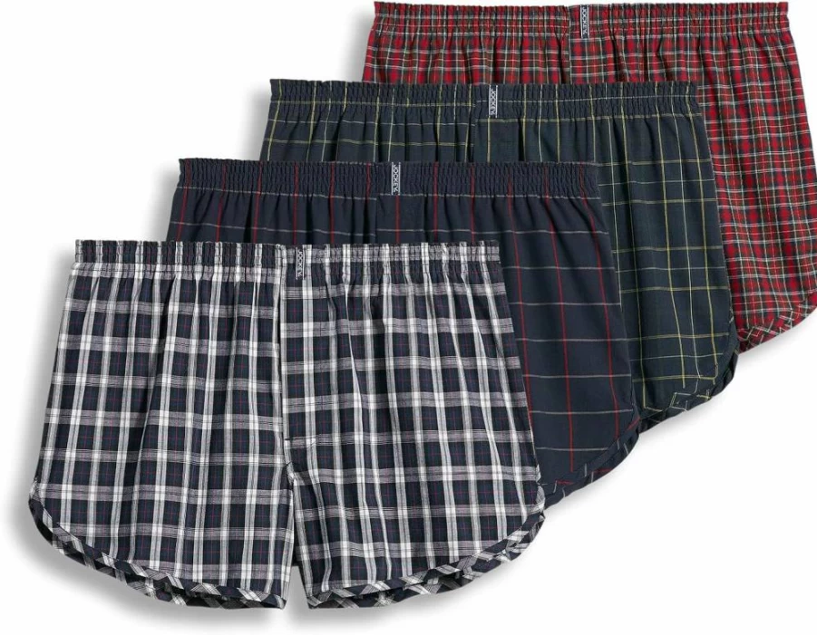 Jockey Men's Cotton 5-Inch Boxer Briefs 4-Pack - Soft Comfort Underwear for Everyday Wear
