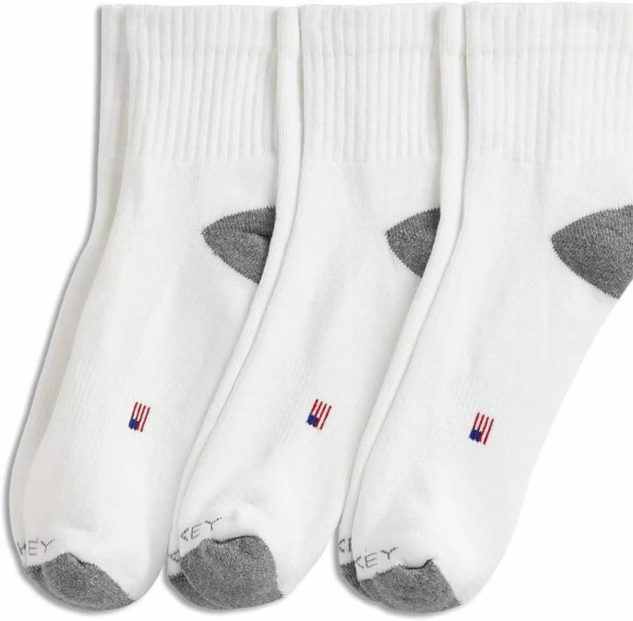 Jockey Men's Cotton Quarter Socks 3-Pack - Breathable Athletic Crew Socks Made in USA