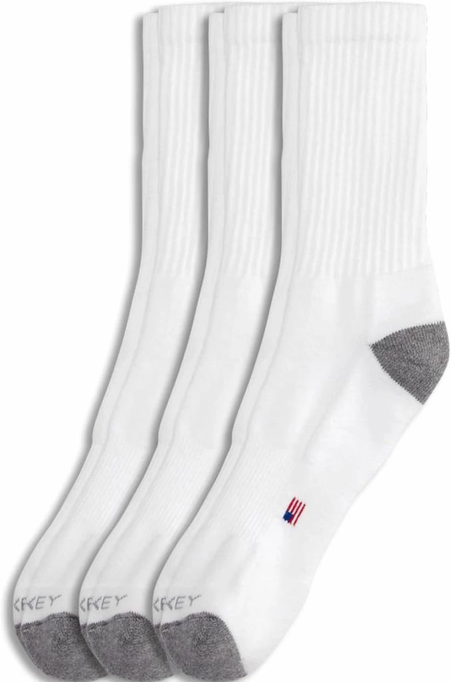 Jockey Men's Made in USA Crew Socks 3-Pack - Comfortable Cotton Athletic Socks for Men