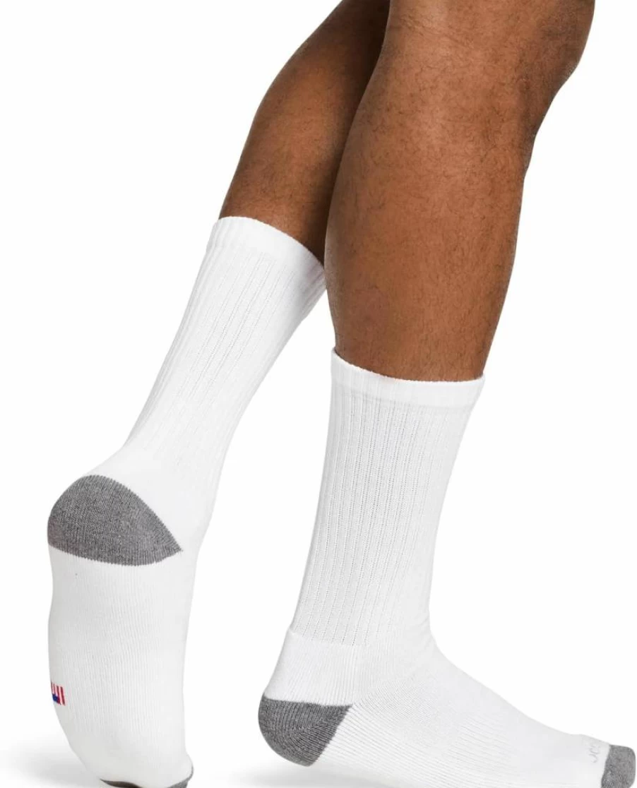 Jockey Men's Made in USA Crew Socks 3-Pack - Comfortable Cotton Athletic Socks for Men