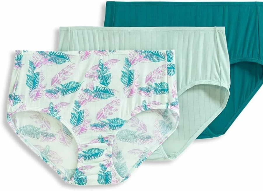 Jockey Women's Supersoft Breathe Cotton Briefs Underwear - 3 Pack Comfortable Breathable Panties